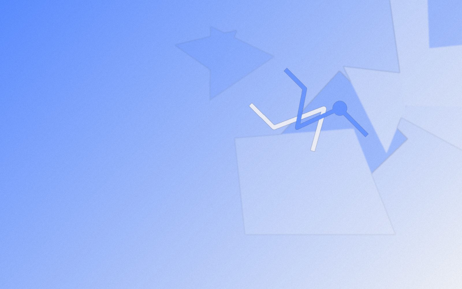 Abstract brand-toned composition representing a technology operations review project