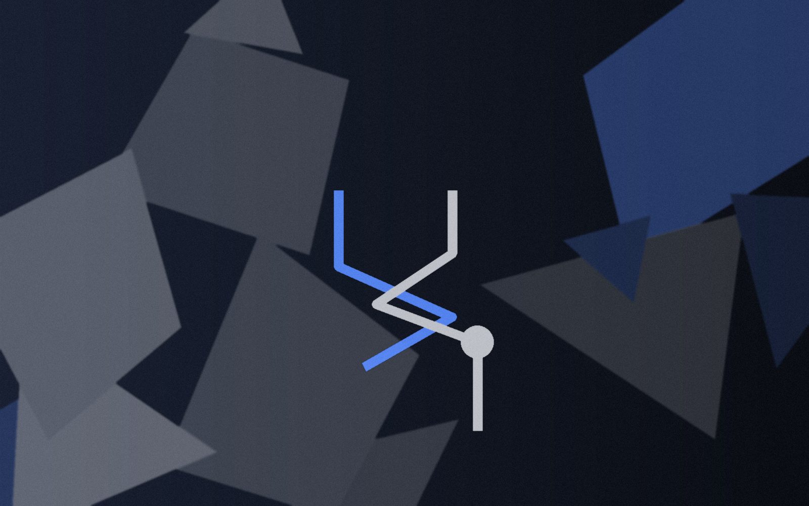 Structured brand-toned abstract composition representing the Spark Int Solution services process